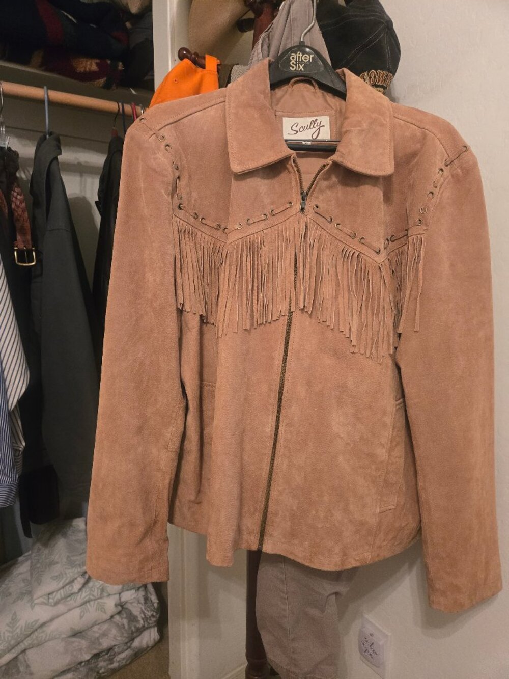 Mens Scully All leathe Fringed Western Jacket Used twice. XL